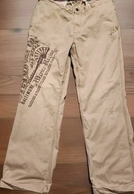 VTG Polo Ralph Lauren Chino Beige Steamboat Passenger Freight Pants  38X34 Read - Image 1 of 4