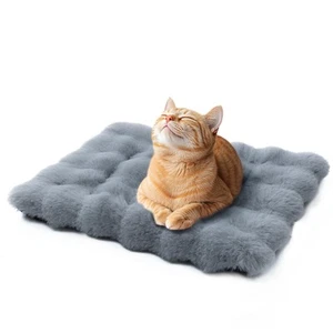 Cat Beds for Indoor Cats Dog Crate Pad Warm Fluffy Plush Dog Kennel Bed Flat ... - Picture 1 of 7