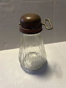 Vintage Mid-Century Glass Turn Key Nut or Spice Grinder Redish Top 6" - Picture 1 of 7