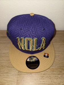 New Orleans Pelicans Snapback Hat x New Era 9FIFTY City Edition Cap Purple - Picture 1 of 3