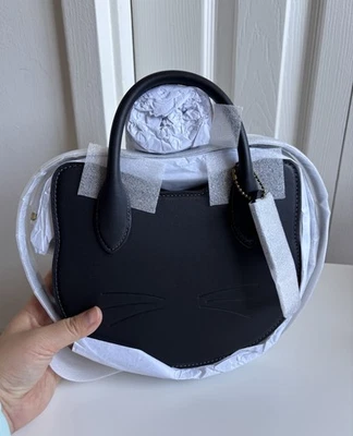 NWT Coach Halloween Cat Crossbody Bag Black Multi CW615 - Image 1 of 4