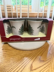 JUEGO DE REGALO 2 TAZAS Y POSAVASOS COLECCIÓN ÁRBOL NAVIDAD SPODE - Imagen 1 de 6