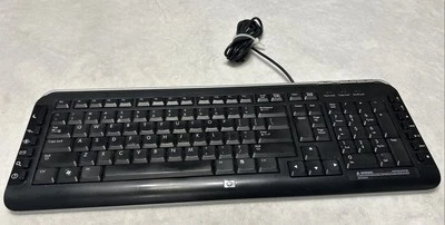 HP Multimedia Keyboard Model KB-0630 Black Wired P/N 5188-6077 - Image 1 of 4