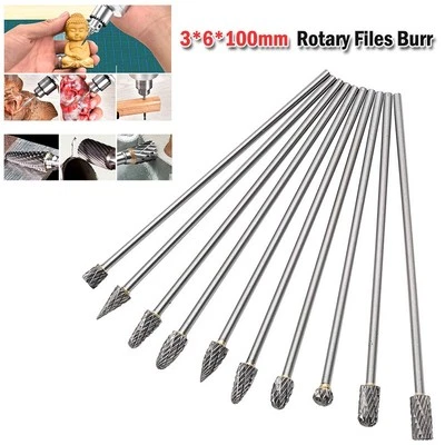 Multi purpose Tungsten Carbide Engraving Milling Cutter Double Cut 3x6x100mm - Image 1 of 4