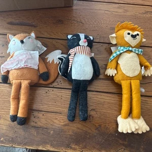 2024 New Target Bullseye 8" Plush Set of 3 Forest Creatures Skunk Big Foot Fox - Picture 1 of 13