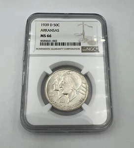 • 1939 D 50C Arkansas NGC MS66 - Picture 1 of 4