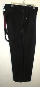 black wool tuxedo dress pants by Versini size 43 x 29 with suspenders - Picture 1 of 1