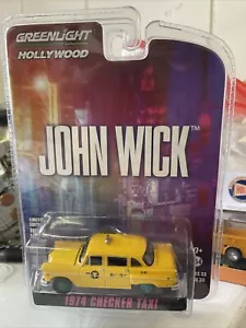Greenlight 1974 Checker Taxi John Wick Green Machines Chase Limited Edition Rare - Picture 1 of 8