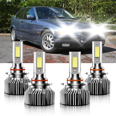 Kit de bombillas LED de haz alto bajo 9005 9006 blanco para BMW 318ti 1995-1999 Foto 1 de 4