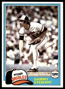 1981 Topps Sammy Stewart Baltimore Orioles #262