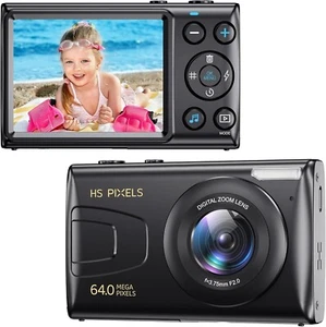 Digital Camera for Photography, 4K 64MP Vlogging Camera for Youtube, 2.8-Inch Sc - Picture 1 of 8