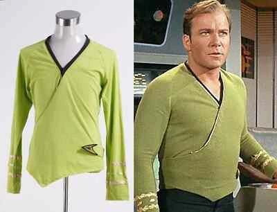 Disfraz de Disfraz de Star Trek TOS Verde Wrap Command para Halloween Fiesta de Carnaval Foto 1 de 4