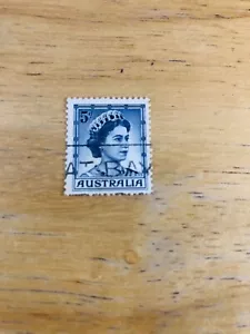 Authentic Vintage Queen Elizabeth ll 5C Stamp Blue Edition Australia Stamp - Picture 1 of 4