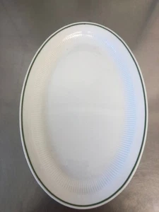 1 DDR Mitropa HO Ovale Kuchenplatte Fleischplatte Aufschnitt grünerRand Colditz - Bild 1 von 2
