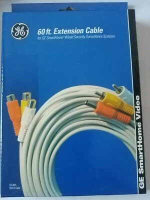 GE 60 FT RCA Extension Cable SmartHome Wired Security Surveillance Systems Pkg - Image 1 of 4