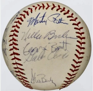 GEORGE BRETT SIGNED ROOKIE SEASON 1974 KANSAS CITY ROYALS TEAM SIGNED BASEBALL - Picture 1 of 10