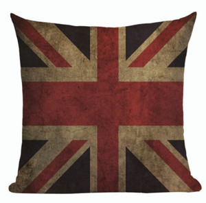 Vintage United Kingdom Flag L11 Cushion Pillow Cover UK Union Jack Europe Queen