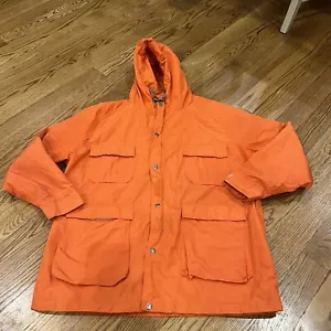 Men’s Vintage LL Bean Blaze Orange Jacket Size XL Hunting Fishing - Picture 1 of 12