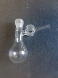 Sigma Aldrich Glass Solvent Storage Flask w/ Sidearm 25mL 14/20 Rodaviss Schlenk - Picture 1 of 5