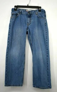 Levi Strauss Youth Boys Straight Leg Cotton Relaxed Denim Jeans 10 Husky W30L26 - Picture 1 of 8