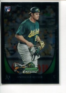2011 Bowman Chrome Draft Anthony Recker RC #46 Oakland Athletics