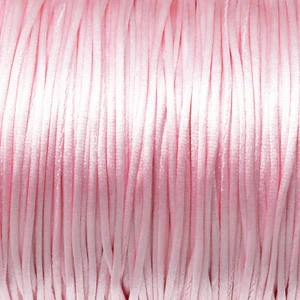 Light Pink Satin Nylon Cord - 1mm Smooth String - 60 Meter Spool - DIY Jewelry - Picture 1 of 2