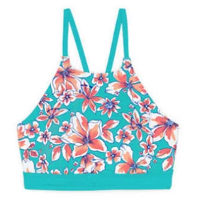 Top de bikini para mujer Lands'End de cuello alto - Imagen 1 de 2
