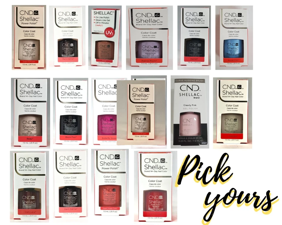 CND Shellac UV Gel Polish 7.3ml, Base Coat, Top Coat, Xpress 5 - Choose From ANY - Bild 1 von 1