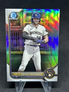 Bowman Chrome Garrett Mitchell Refractor 2022 #/499 #BCP-167 Brewers NK - Imagen 1 de 2