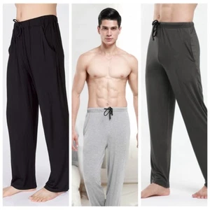 Men Modal Lounge Pant Sleepwear Trouser Gym Drawstring Bottoms Pajamas Sleepwear - Picture 1 of 13