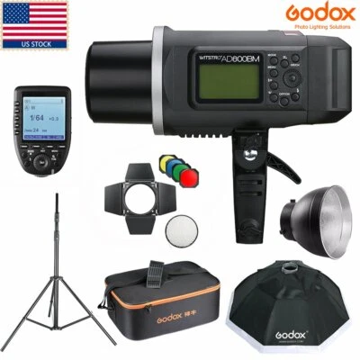 Godox AD600BM 600W HSS 1/8000s Outdoor Studio Flash Strobe+ Case +Softbox+Filter - Image 1 of 4