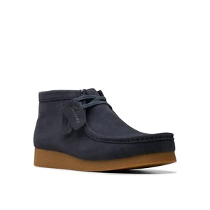 Clarks Men's Wallabee EVO Boot Navy Suede 26178280 - Picture 1 of 7