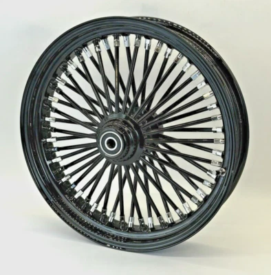 DNA MAMMOTH FAT 52 SPOKE 18x3.5 BLACK FRONT WHEEL 00-06 SOFTAIL DELUXE HERITAGE - Image 1 of 4