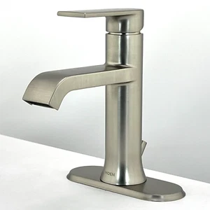 🌱 Grifo de baño Moen WS84760SRN GENTA 1 orificio/conjunto central - níquel cepillado LEER - Imagen 1 de 21
