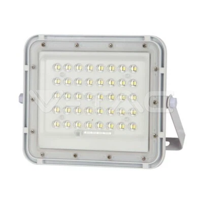 Faro LED Solar Floodlight 6W IP65 Blanco con Mando 6400K V-tac VT-40W-W - Imagen 1 de 4