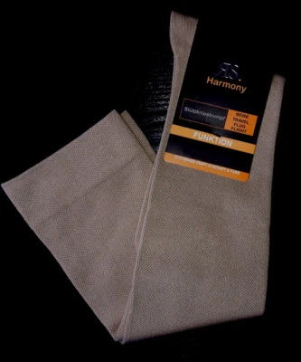 1 Paio Di Calze A Compressione Per Uomo Calze Da Viaggio Funzione Beige 39 A 46 - Immagine 1 di 2