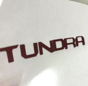 RED CARBON DASHBOARD LETTERS FOR TUNDRA 2022 23 24 2025 DASH INSERT NOT DECALS - Bild 1 von 6