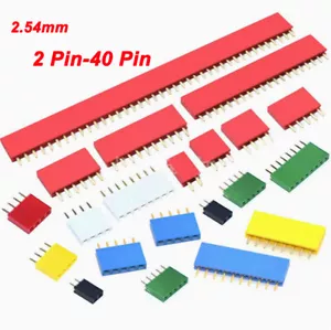 2.54mm Breakaway Female Header Pin 1 x 2 - 40 Pin for PCB Breadboard Single Row - Picture 1 of 6