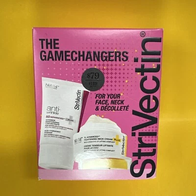 StriVectin The Gamechangers Bundle ~ Face, Neck & Décolleté $119 Value! New - Image 1 of 4