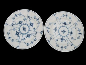 Juego de 2 platos de ensalada Royal Copenhagen 178 Dinamarca azul liso estriado 8 1/4" - Imagen 1 de 2