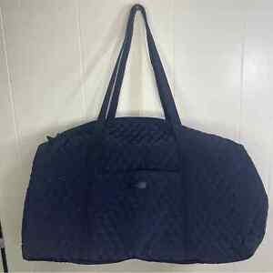 Vera Bradley Duffle Bag Quilted Solid Blue Weekender Bag