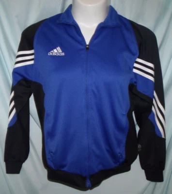 Chaqueta Adidas Azul Colorblock Rayas LS Cremallera Completa Cuello Simulado Talla M Para Hombre Y2K Foto 1 de 4
