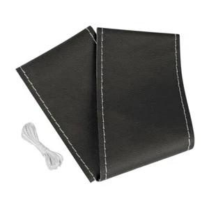 Coprivolante camion Premium Truck in pelle nera/argento da cucire 44/46cm - Foto 1 di 3