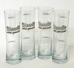 4er Set BLONDIE Biergläser im Glas Höhe 17,5 cm Ø 5 cm - NC04 Beer Glass - Bild 1 von 7