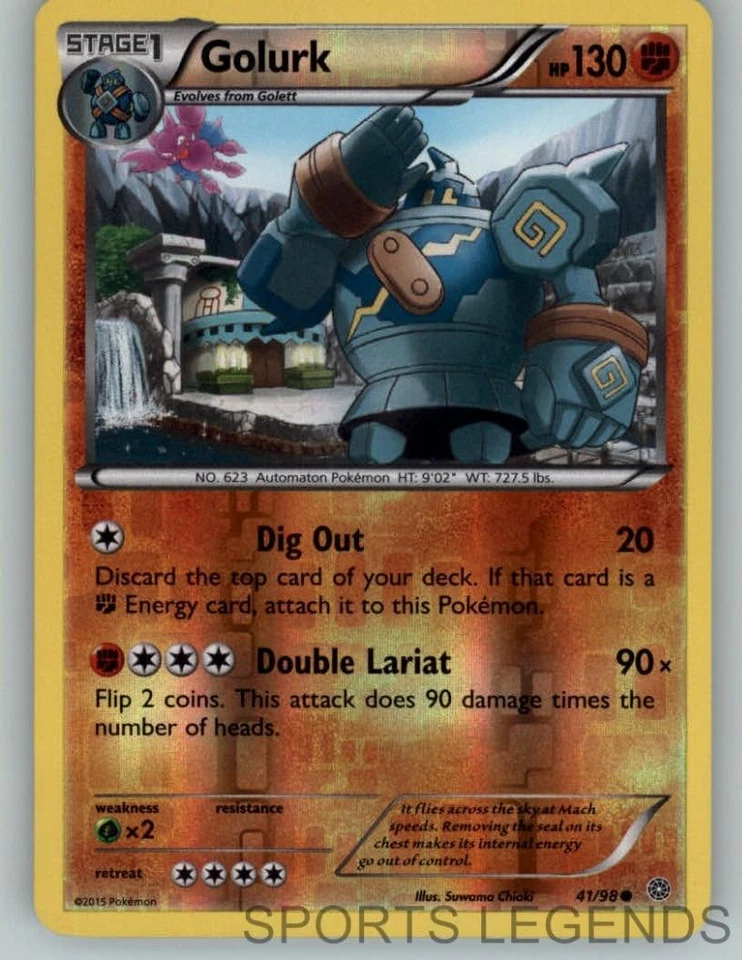 2015 pokemon Ancient Origins reverse holo Golurk 41/98 - Image 1 of 1
