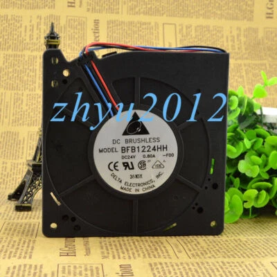 1pc Delta BFB1224HH 12CM 12032 24V0.80A 3-wire Double Ball Blower Cooling Fan - Image 1 of 2