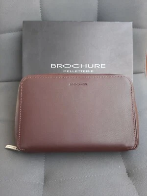 ORGANIZER BROCHURE PELLE DOCUMENTI AGENDA bag leather brown Sottobraccio marrone - Imagen 1 de 4