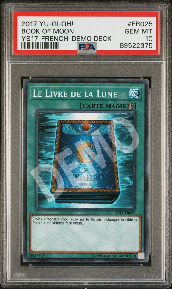 PSA 10 Book of Moon YS17-FR025 french DEMO gem mint POP 1 YUGIOH card le livre - Image 1 of 2