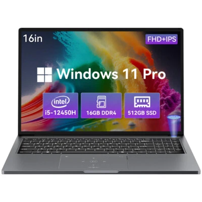 Blackview Laptop Notebook Portatili 16GB RAM 512GB SSD Windows 11 15.6/16pollici - Immagine 1 di 4