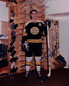 Foto brillante firmada por Ed Westfall de los Boston Bruins de 8x10, certificado de autenticidad - Imagen 1 de 2